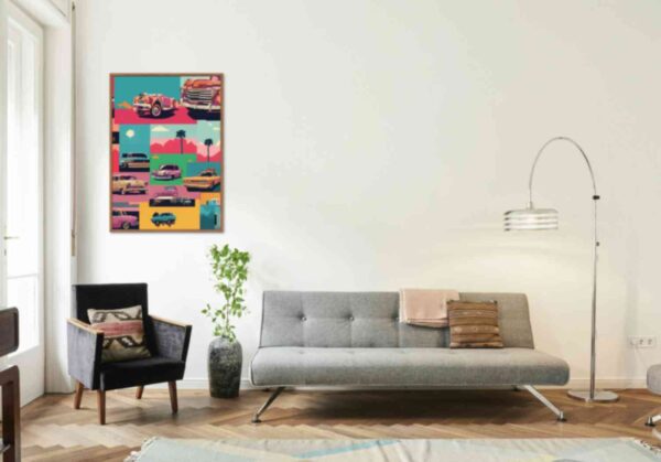 Minimalist retro-style wall art featuring the phrase 'Every Pixel Tells a Story' in a pixelated design, blending digital art with vintage-inspired vibes for a modern, creative statement piece